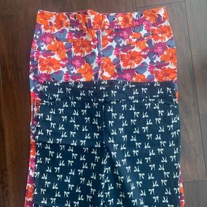 2 pairs size 10 crop casual pants. Ann Taylor/LOFT